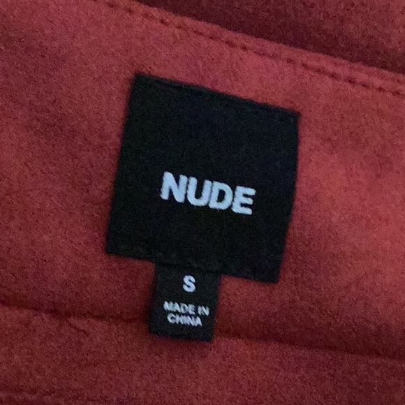 Nude burgundy fitted midi skirt size small - Picture 7 of 7